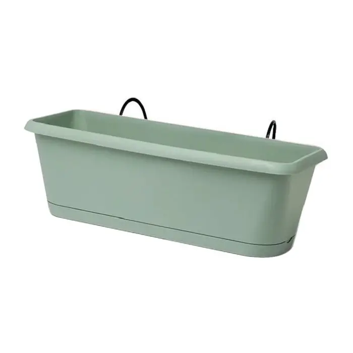 Commander Vite Jardinière CHORUS Vert laurier, 48,8 x 18,8 x 16,1 cm, 9,4 L + Support invisible – EDA