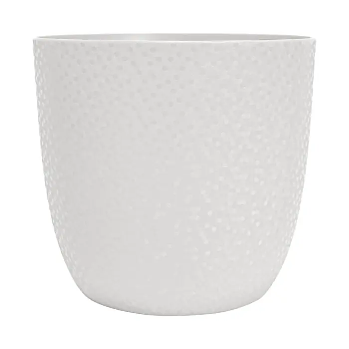 Cache-pot OPALE Blanc ivoire, 12,5 x 15 cm, 1,3 L – EDA Vente Flash