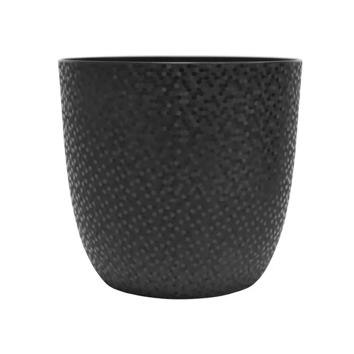 Cache-pot OPALE Noir, 18,5 x 17 cm, 3,6 L – EDA Nouveauté