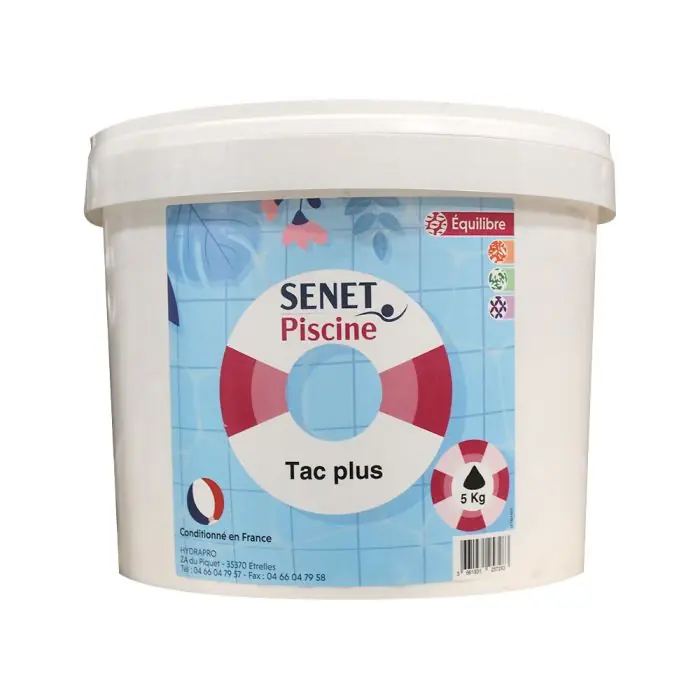 Quantité Limitée TAC+, Augmentation du titre alcalimétrique - Seau de 5Kg - SENET Piscine