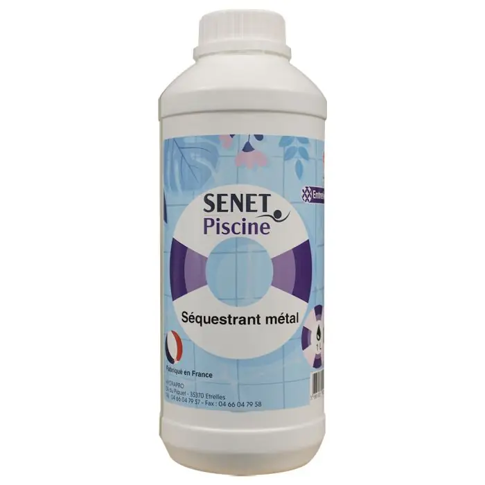 Offre Limitée Séquestrant Métal Neutralisation des ions métalliques - Bidon de 1L - SENET Piscine