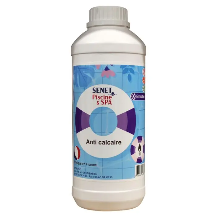 Promotion Saisonnière Anti-Calcaire pour piscine et SPA - Bidon de 1L - SENET