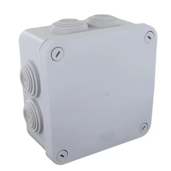 Boîte de dérivation à membrane étanche 650° – IP55 100 x 100 x 52 mm – couvercle 1/4 de tour – BLM Haute Qualité