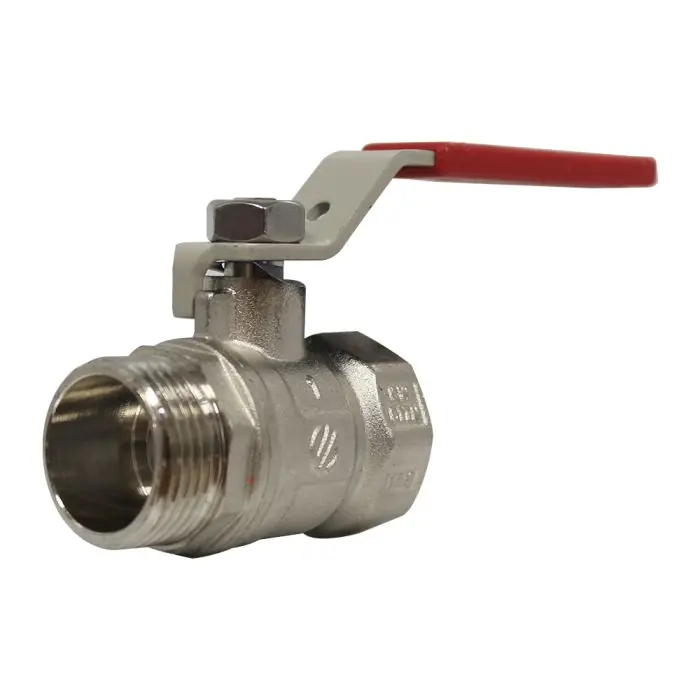 Vente Flash Vanne à sphère PN25 NILE Ni free inox ACS 1&Prime; (26/34) Mâle Femelle – Poignée plate rouge – Arco