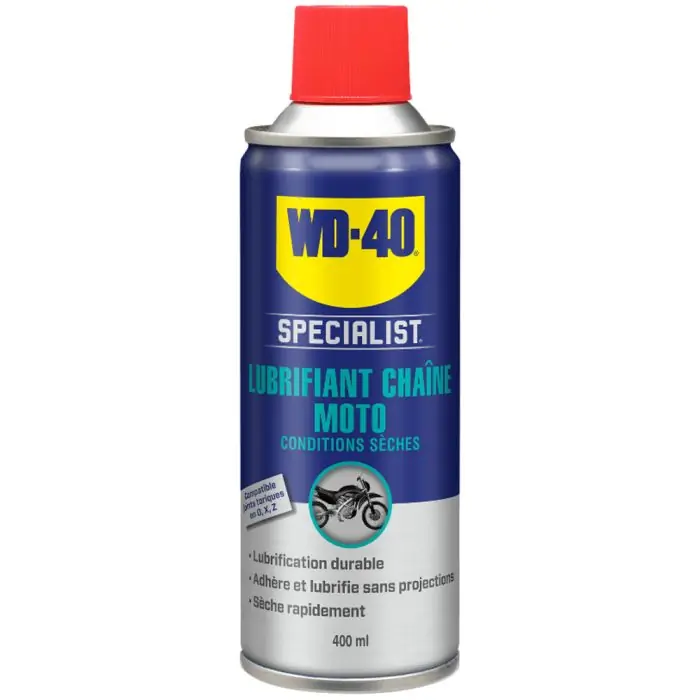 Nouvel Arrivage Lubrifiant chaîne moto en conditions sèches WD-40