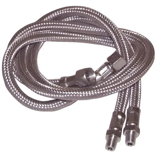 Deux flexibles fioul mâle 1/4" (8/13) x femelle 1/4" (8/13) droit Ø8 mm longueur 750 mm pour chaudière STYX Achat Immédiat