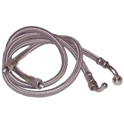 Super Prix Deux flexibles fioul femelle 3/8" (12/17) x femelle 14/150 coudé Ø8 mm longueur 750 mm pour chaudière CUENO