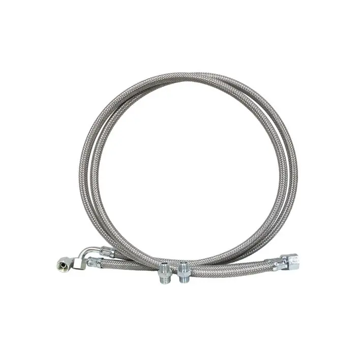 Produit De Marque Deux flexibles fioul femelle 3/8" (12/17) x femelle 14/150 coudé Ø8 mm longueur 1150 mm pour chaudière CUENO