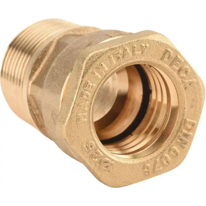 Raccord DECA droit mâle 1/2" (15/21) laiton tube PE ancienne génération Ø21 - Sferaco Seulement Aujourd'hui