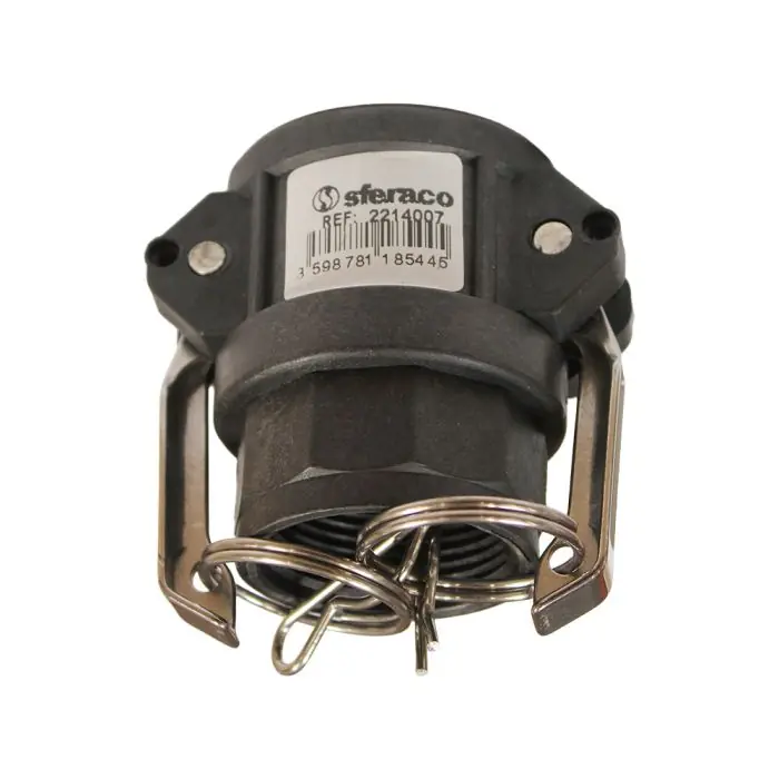 Coupleur femelle D - 1"1/4 (33/42) - raccord rapide à cames polypropylène - Sferaco Vente Flash