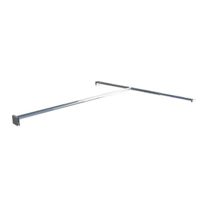 Petit Prix Barre de retour murale chromée pour paroi, longueur 90cm à associer avec barre 800053 – Elmer