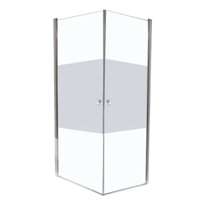 Authentique Paroi accès d‘angle SELYNA bande givrée – L 90 x H 195 cm – ELMER By Ayor