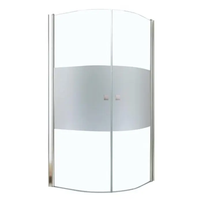 Soldes Paroi accès d‘angle SELYNA quart de cercle verre givré – L 90 x H 194,5 cm – ELMER By Ayor