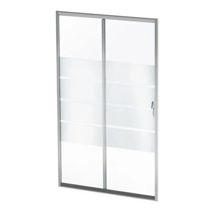 Jusqu&rsquo;à Épuisement Des Stocks Paroi porte 2 volets coulissants ERIS 2 – profilés chromés – L 100 x H 190 cm – ONDEE By Ayor