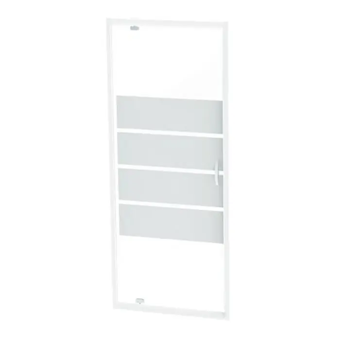 Promotion Saisonnière Paroi porte pivotante ERIS 2 – profilés blancs – L 80 x H 190 cm – ONDEE By Ayor