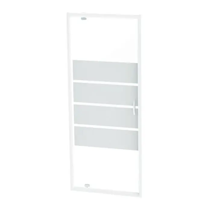 Prix Bas Paroi porte pivotante ERIS 2 – profilés blancs – L 90 x H 190 cm – ONDEE By Ayor