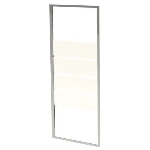 Prix Bas Retour fixe pour porte pivotante et coulissante ERIS 2 – profilés chromés – L 80 x H 190 cm – ONDEE By Ayor