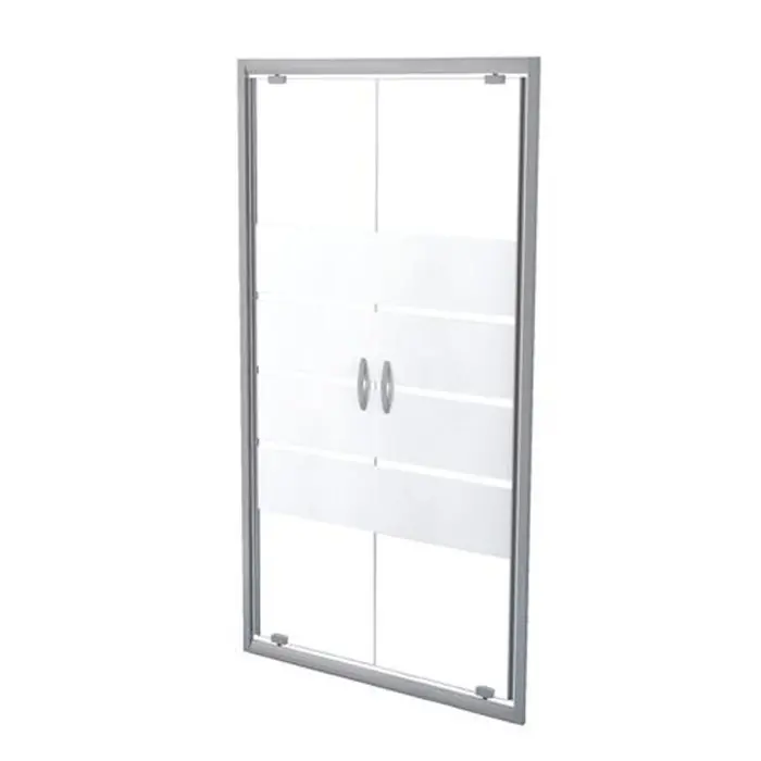 Nouveauté Paroi porte battantes ERIS 2 – profilés chromés – L 80 x H 190 cm – ONDEE By Ayor