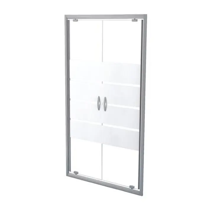 Acheter Direct Paroi porte battantes ERIS 2 – profilés chromés – L 90 x H 190 cm – ONDEE By Ayor