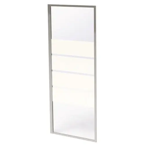Retour fixe pour porte pivotante et coulissante ERIS 2 - profilés chromés - L 90 x H 190 cm - ONDEE By Ayor Dernier Modèle