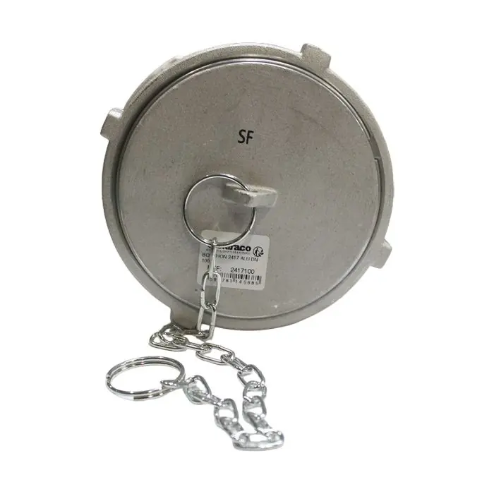 Achat Immédiat Raccord symétrique aluminium bouchon à verrou avec chaînette, DN100 – SFERACO