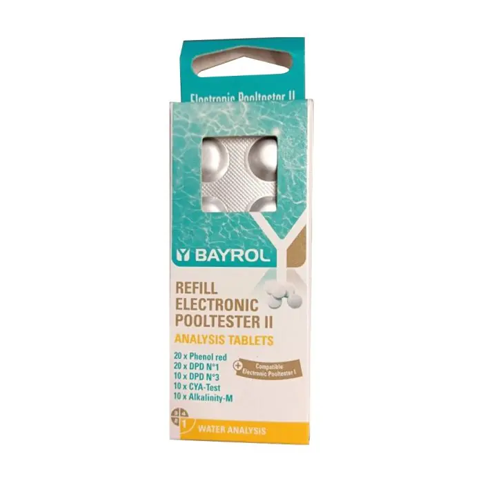 Réduction Analyse de l‘eau – Recharge pour BY ELECTRONIC POOLTESTER II – Bayrol