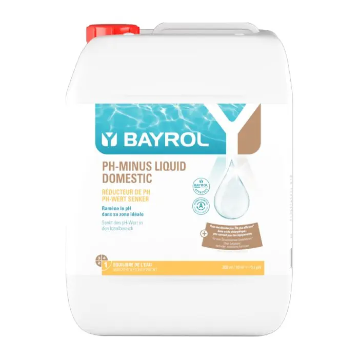 Équilibre de l‘eau – pH-Minus LIQUID domestic 20L – Bayrol Réduction