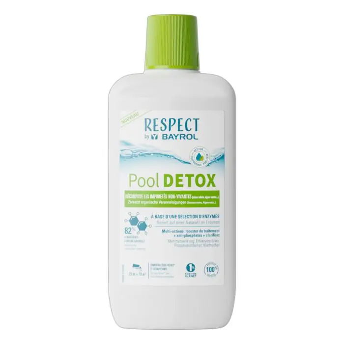 Respect By Bayrol - Pool DETOX à base d‘enzymes + anti-phosphates - Multi-actions - Bidon de 1L - Bayrol Pas Cher