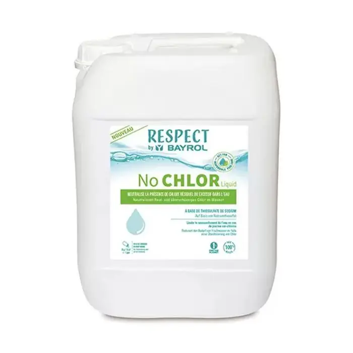 Offre Spéciale Respect By Bayrol – NO CHLOR – Neutralisateur de Chlore liquide – Bidon de 5L – Bayrol