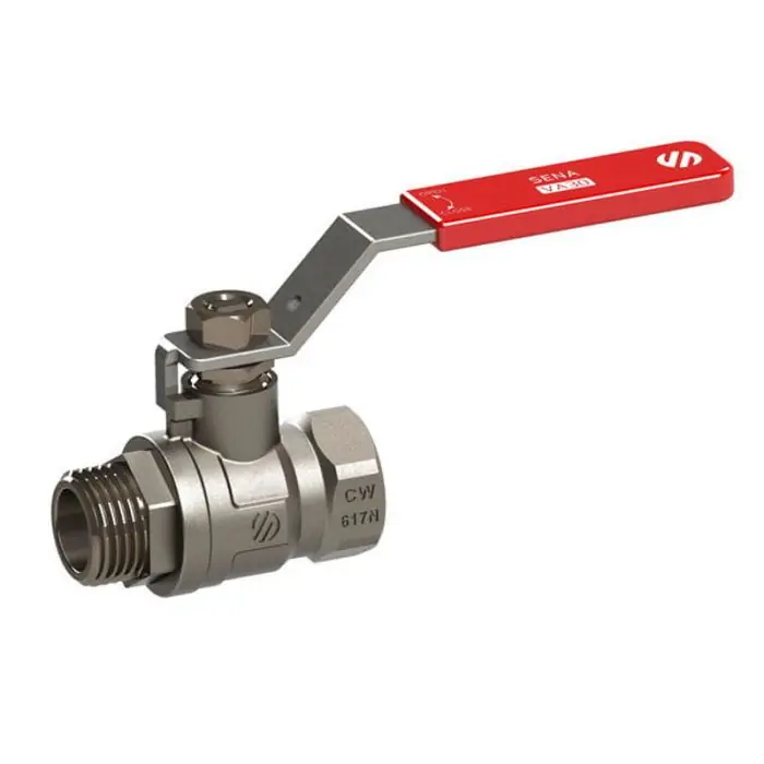 Produit De Marque Vanne à sphère PN30 SENA Ni, Free Inox, ACS, 1"1/2 (40/49) Mâle Femelle - Poignée plate rouge - Arco