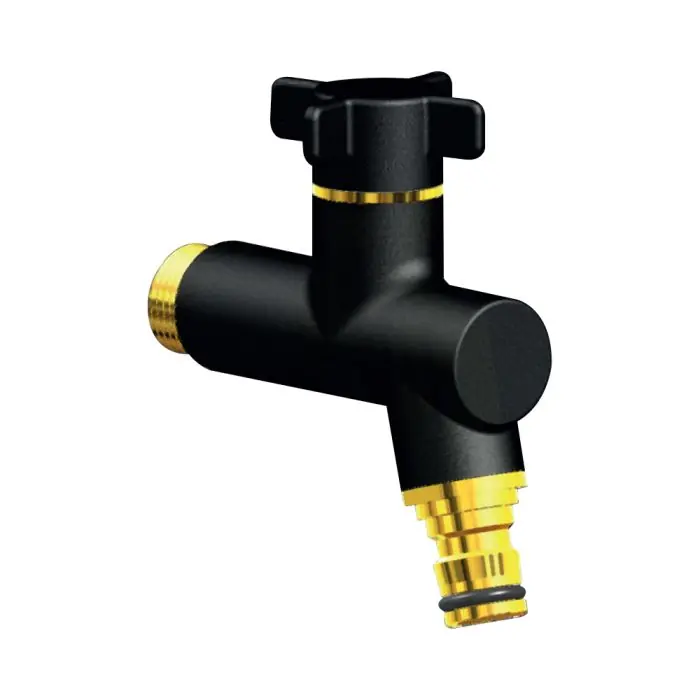 Robinet de jardin antigel OSLO vertical Mâle 1/2‘‘ (15/21) - Noir - ANQUIER Retour Gratuit