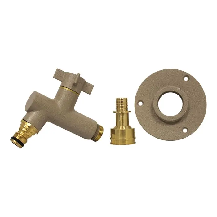 Seulement Aujourd&rsquo;hui Robinet de jardin antigel OSLO vertical Mâle 1/2&Prime; (15/21) avec son applique PER glissement Ø16 – Sable – ANQUIER