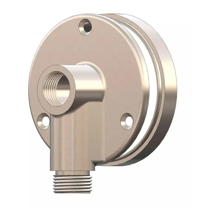 Authentique Applique pour robinet de jardin à visser Mâle 1/2&Prime; (15/21) pour raccordement cuivre protégé du gel – Coloris Nickel – Anquier