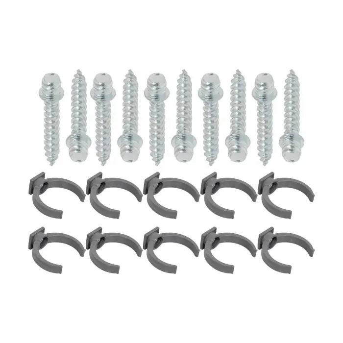 Ensemble de 10 colliers tube de descente Ø50 Gris + 10 Vis 7×40 mm – Arcanaute Promotion