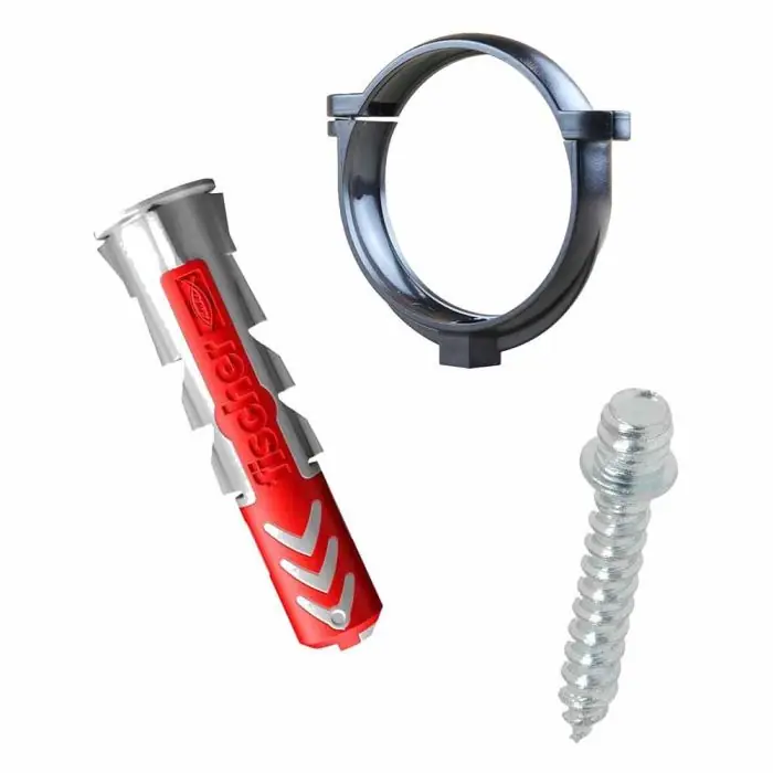 Promotion Ensemble de 1 collier tube de descente Ø80 Anthracite + 1 Vis 7x40mm + 1 Cheville Duopower 8x40mm – Arcanaute