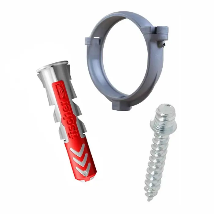 Ensemble de 1 collier tube de descente Ø80 Zinc + 1 Vis 7x40mm + 1 Cheville Duopower 8x40mm – Arcanaute Produit De Marque