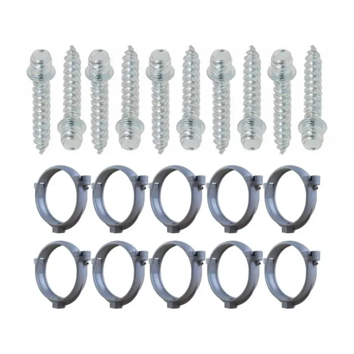 Prix Choc Ensemble de 10 colliers tube de descente Ø80 Zinc + 10 Vis 7x40mm – Arcanaute