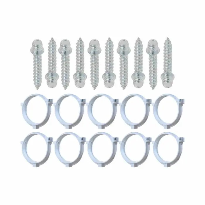Prix Choc Ensemble de 10 colliers tube de descente Ø80 Blanc + 10 Vis 7x40mm – Arcanaute