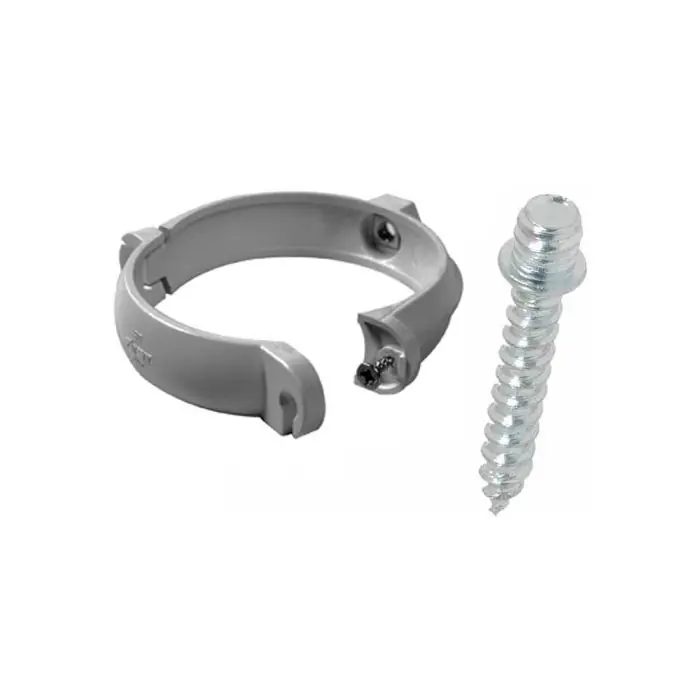 Ensemble de 1 collier tube de descente Ø80 Gris + 1 Vis 7x40mm - Arcanaute Expédition Rapide