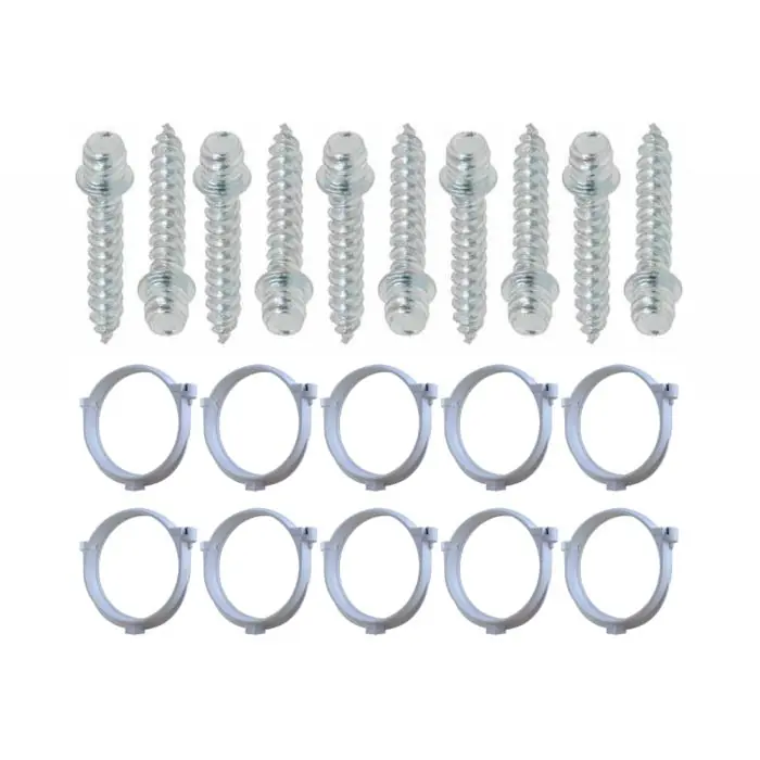 Ensemble de 10 colliers tube de descente Ø100 Blanc + 10 Vis 7x40mm - Arcanaute Jusqu'à Épuisement Des Stocks