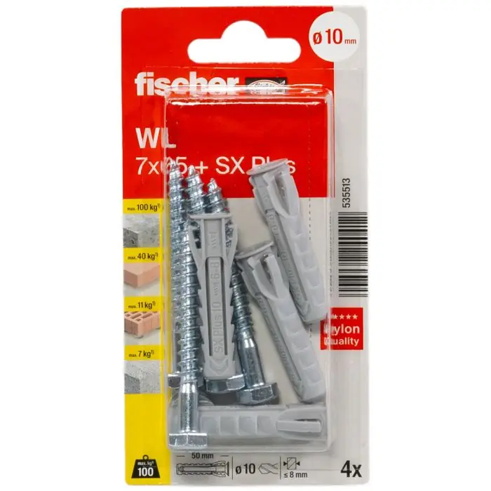 Kit de fixation pour chauffe-eau Ø7 x 65 mm – Fischer Super Prix