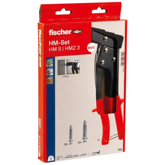 Livraison Express Kit pince expansion + 40 chevilles métalliques HM - Fischer