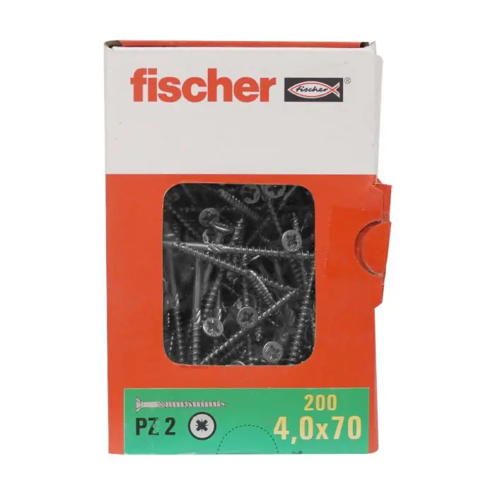 Meilleur Prix 200 Vis VBA tête fraisée Power-Fast PZ2 Ø4 x 70 mm filetage partiel - Fischer
