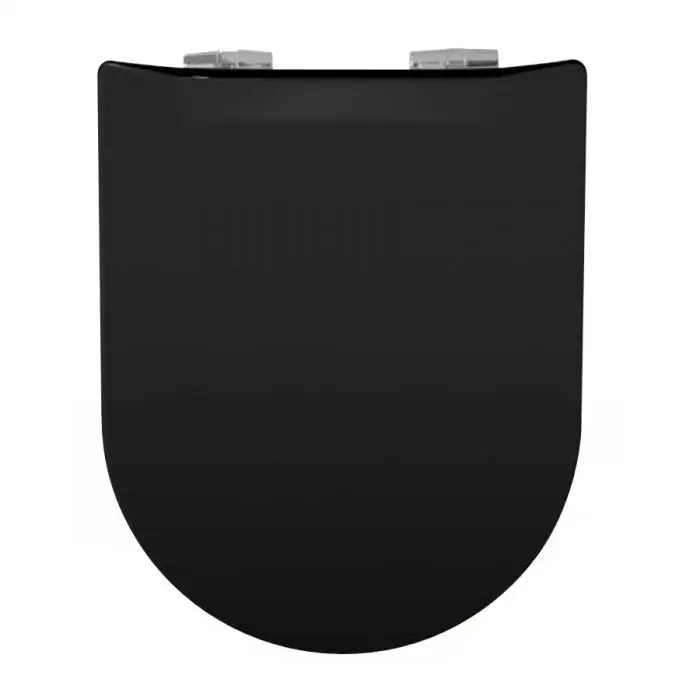 Abattant WC Wood Slim Soft black mat – descente assistée – déclipsable – Olfa Produit De Marque