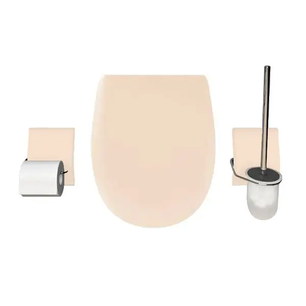 Retour Gratuit Set accessoire WC Ariane Jasmin céramique Mat - descente assistée - déclipsable - Olfa