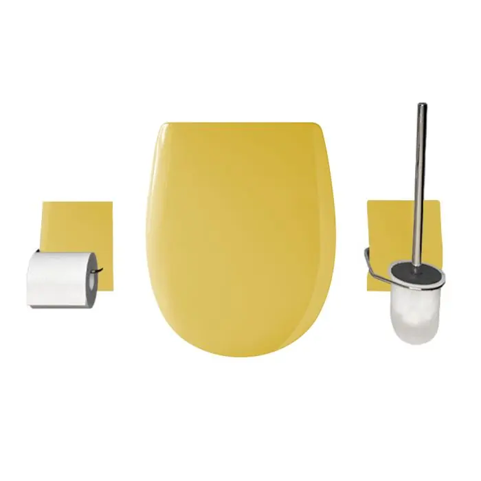 Set accessoires Abattant WC set Olfa Bouton d‘or Brillante – descente assistée Meilleure Vente