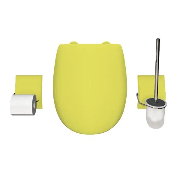 Prix Promo Set accessoire WC Ariane Vert Anis Brillante – descente assistée – déclipsable – Olfa