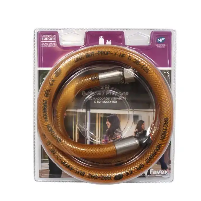 Top Vente Flexible Inox Propane/Butane – écrou 20×150 / écrou 1/2&Prime; – Longueur 2m