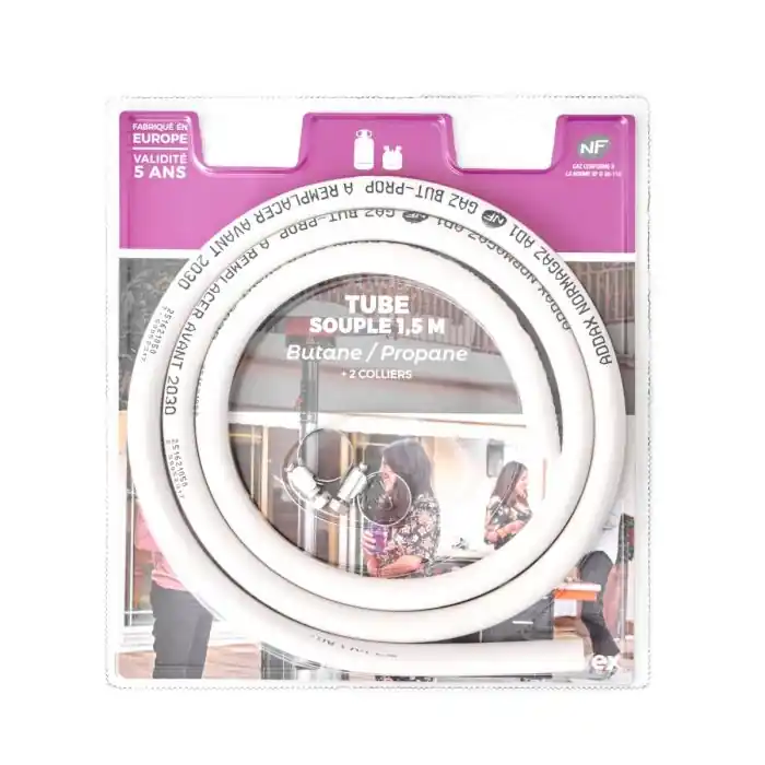 Acheter Direct Tube souple propane et butane – 6×12 – 1,50m – Favex