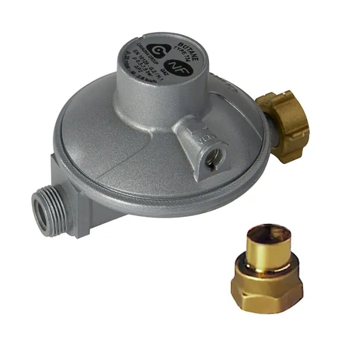 Détendeur Butane NF Basse pression – 2,6kg/h – 28mb – Écrou Bouteille/à souder 12 – Favex Commande En Gros